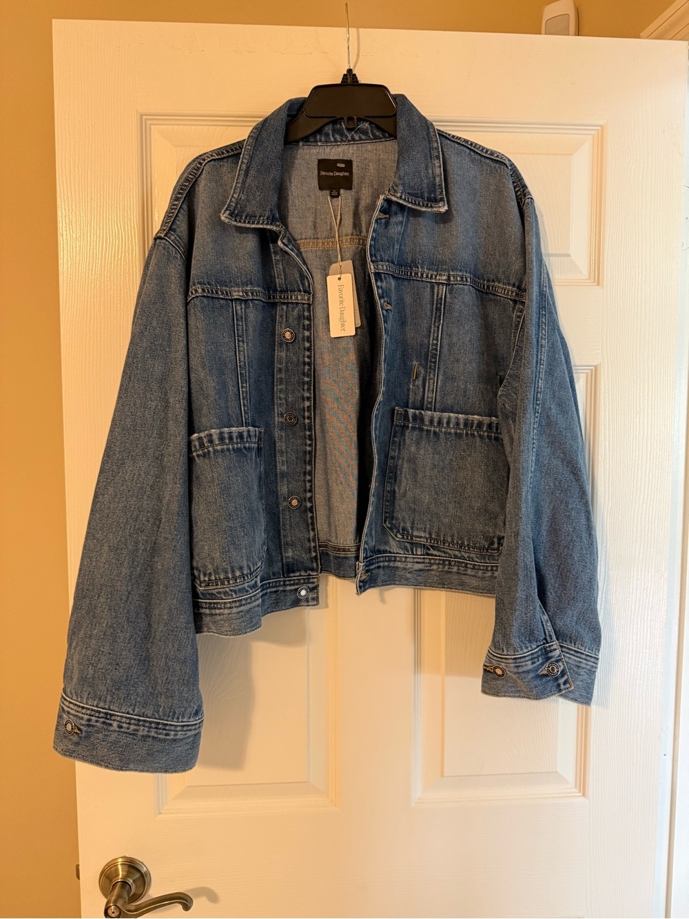 NWT Favorite Daughter Blue Denim Jacket XL